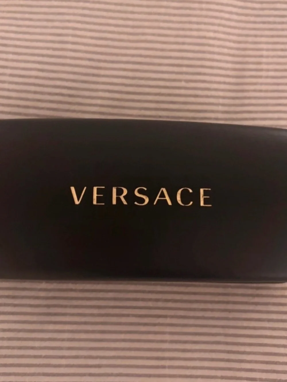 Versace Black and Gold Men's Shield Sunglasses